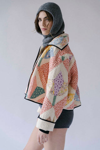 GOAT Vintage +REwork Cropped Quilt Jacket    Jacket  - Vintage, Y2K and Upcycled Apparel
