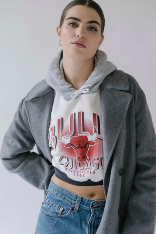 GOAT Vintage +REwork Crop Hoodie    Sweatshirt  - Vintage, Y2K and Upcycled Apparel