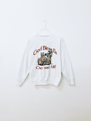 GOAT Vintage God Bless Holiday Sweatshirt    Sweatshirts  - Vintage, Y2K and Upcycled Apparel