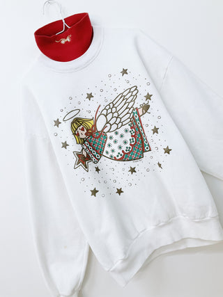 GOAT Vintage Angel Holiday Sweatshirt    Sweatshirts  - Vintage, Y2K and Upcycled Apparel