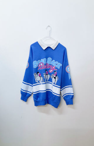 GOAT Vintage Bear Back Riding Sweatshirt    Sweatshirts  - Vintage, Y2K and Upcycled Apparel