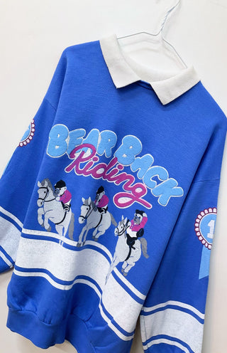 GOAT Vintage Bear Back Riding Sweatshirt    Sweatshirts  - Vintage, Y2K and Upcycled Apparel