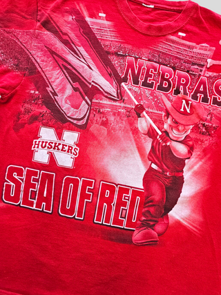 GOAT Vintage Huskers Sea of Red Tee    Tee  - Vintage, Y2K and Upcycled Apparel