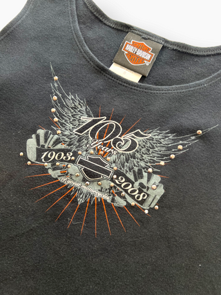 GOAT Vintage Harley 105 Years Tank    Tee  - Vintage, Y2K and Upcycled Apparel
