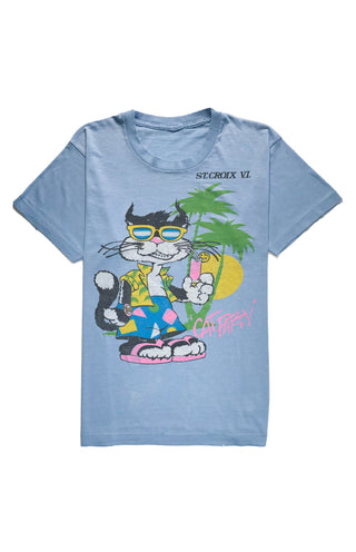 GOAT Vintage Cat Party Tee    Tees  - Vintage, Y2K and Upcycled Apparel