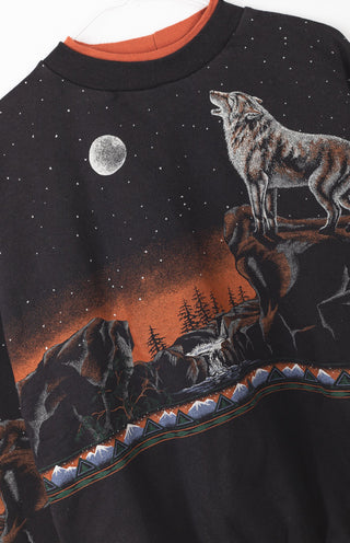 GOAT Vintage Scenic Wolf Sweatshirt    Sweatshirt  - Vintage, Y2K and Upcycled Apparel