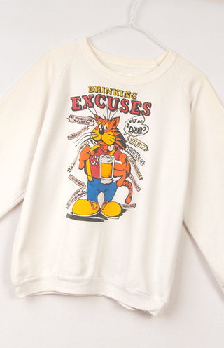 GOAT Vintage Drinking Excuses Sweatshirt    Sweatshirt  - Vintage, Y2K and Upcycled Apparel