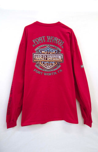 GOAT Vintage Fort Worth Harley Long Sleeve    T-Shirt  - Vintage, Y2K and Upcycled Apparel