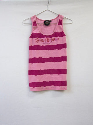 GOAT Vintage Striped Harley Tank    T-Shirt  - Vintage, Y2K and Upcycled Apparel