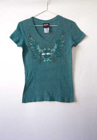 GOAT Vintage Live Free Harley Tee    T-Shirt  - Vintage, Y2K and Upcycled Apparel