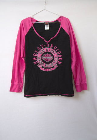 GOAT Vintage Cartersville Harley Raglan Tee    T-Shirt  - Vintage, Y2K and Upcycled Apparel