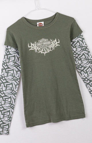 GOAT Vintage Y2K Harley Longsleeve Tee    T-shirt  - Vintage, Y2K and Upcycled Apparel