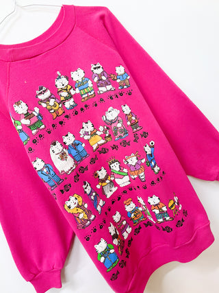GOAT Vintage Cats & Fishes Sweatshirt    Sweatshirts  - Vintage, Y2K and Upcycled Apparel