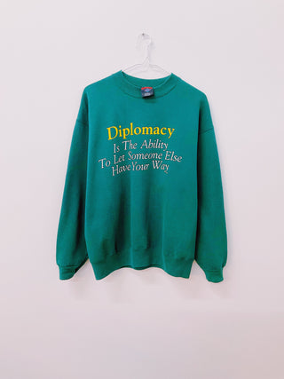 GOAT Vintage Diplomacy Sweatshirt    Sweatshirts  - Vintage, Y2K and Upcycled Apparel