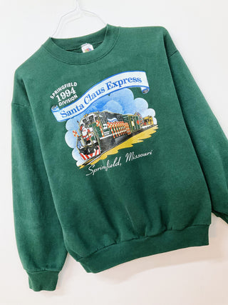 GOAT Vintage Santa's Express Train Holiday Sweatshirt    Sweatshirts  - Vintage, Y2K and Upcycled Apparel