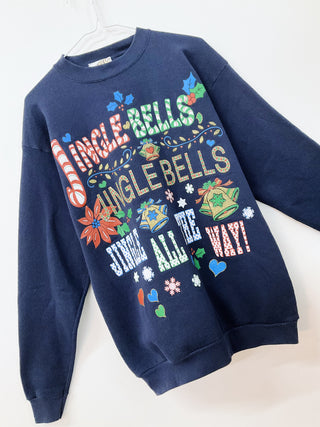 GOAT Vintage Jingle Bells Holiday Sweatshirt    Sweatshirts  - Vintage, Y2K and Upcycled Apparel