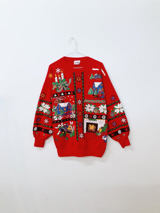 GOAT Vintage Christmas Season Holiday Sweatshirt    Sweatshirts  - Vintage, Y2K and Upcycled Apparel