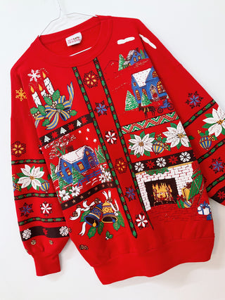 GOAT Vintage Christmas Season Holiday Sweatshirt    Sweatshirts  - Vintage, Y2K and Upcycled Apparel