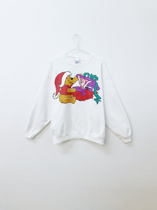 GOAT Vintage Winnie The Pooh Holiday Sweatshirt    Sweatshirts  - Vintage, Y2K and Upcycled Apparel