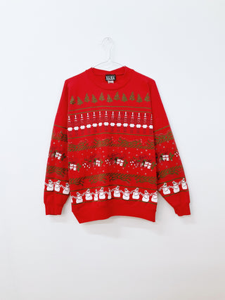 GOAT Vintage Christmas Pattern Holiday Sweatshirt    Sweatshirts  - Vintage, Y2K and Upcycled Apparel