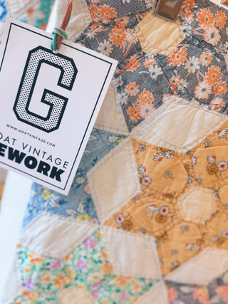 GOAT Vintage Quilt Cushion Cover    Hardgoods  - Vintage, Y2K and Upcycled Apparel