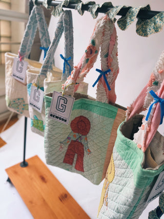 GOAT Vintage Upcycled Quilt Tote Bag Hardgoods - Vintage, Y2K and Upcycled Apparel
