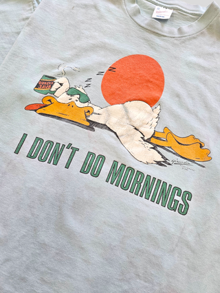 GOAT Vintage I Don't Do Mornings Tee    Tee  - Vintage, Y2K and Upcycled Apparel