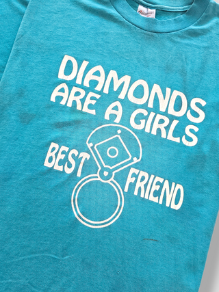 GOAT Vintage Diamonds Are Girls Bestfriend Tee    Tee  - Vintage, Y2K and Upcycled Apparel