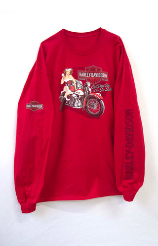 GOAT Vintage Fort Worth Harley Long Sleeve    T-Shirt  - Vintage, Y2K and Upcycled Apparel