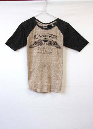 GOAT Vintage Harley Baseball Tee    T-Shirt  - Vintage, Y2K and Upcycled Apparel